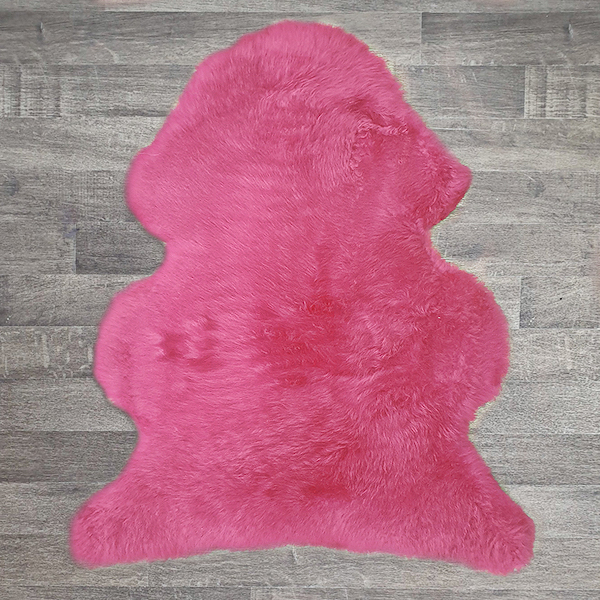 Single British Sheepskin - Fuschia - Large