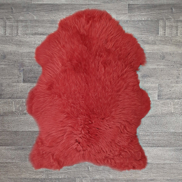 Single British Sheepskin - Red - Large