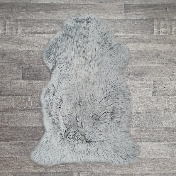 Single British Sheepskin - Soft Grey - Large