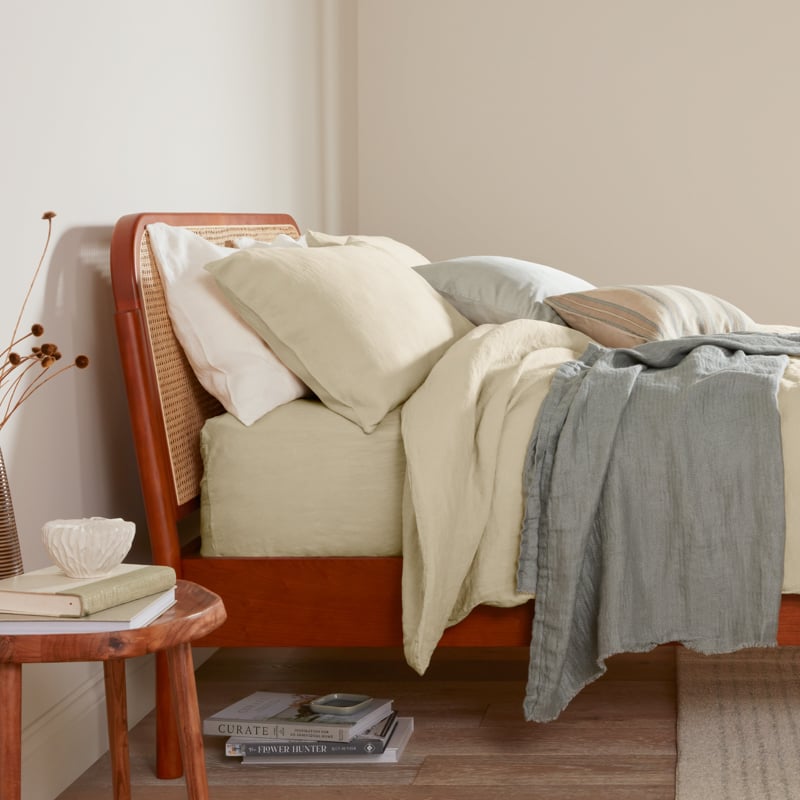 Catarina 100% Linen Comforter Cover - Sand