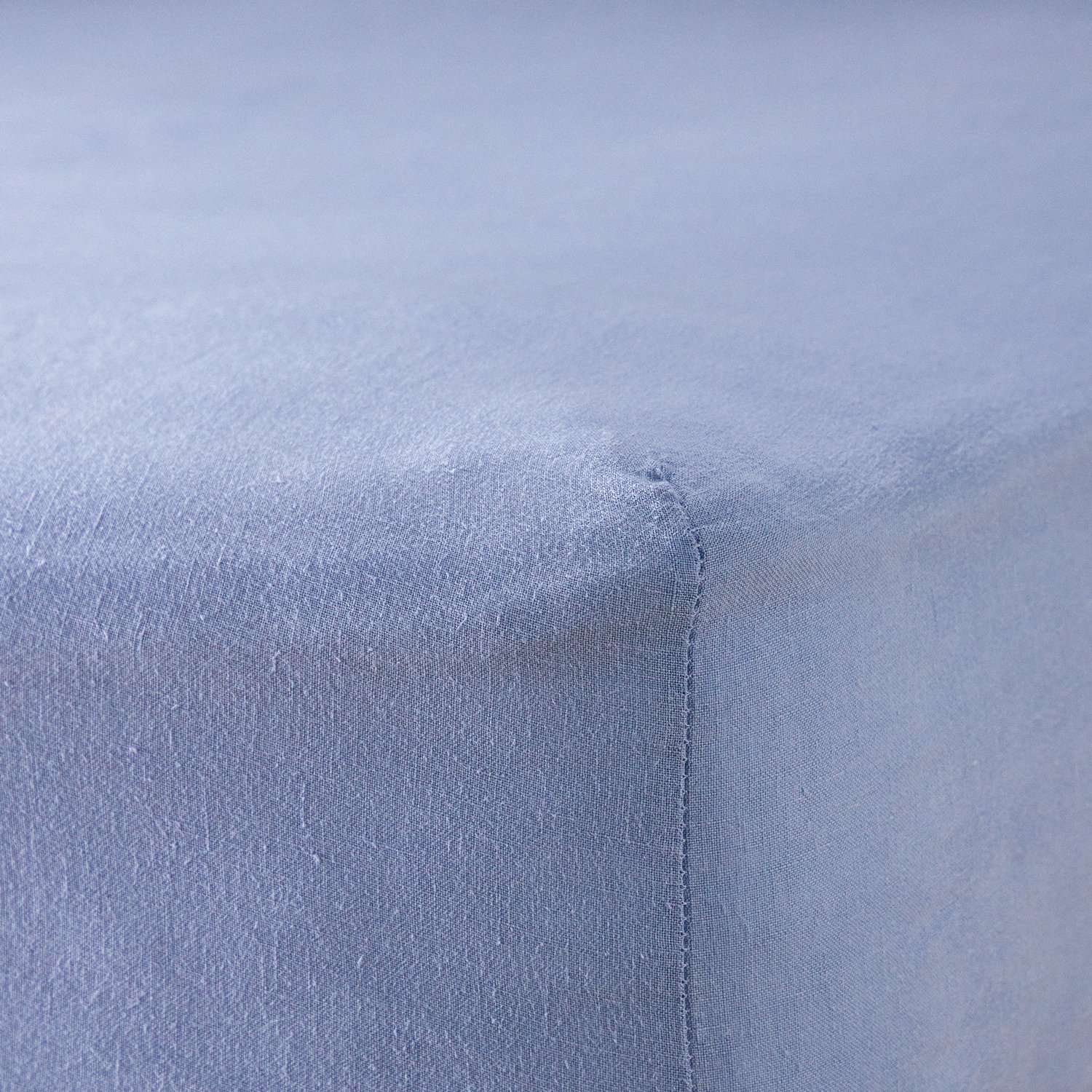 Mariana Linen Blend Fitted Sheet - Cornflower