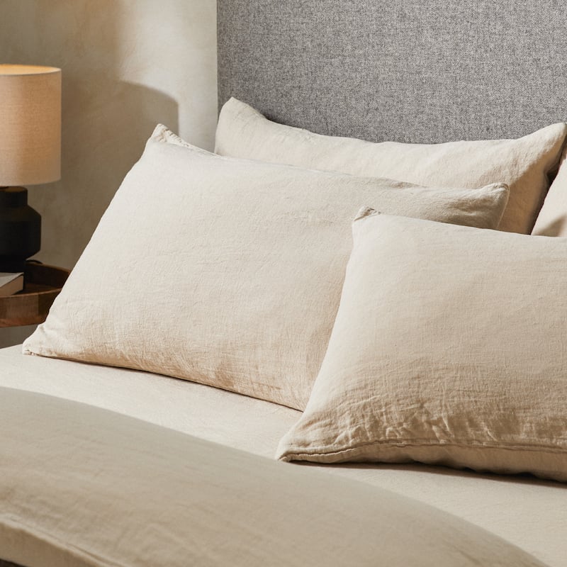 Mariana Linen Blend Pillow Case - Sand