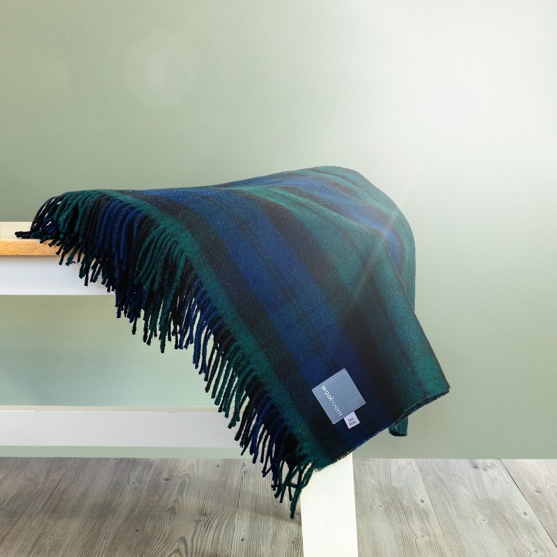 Blackwatch Tartan Throw - Blue/Green