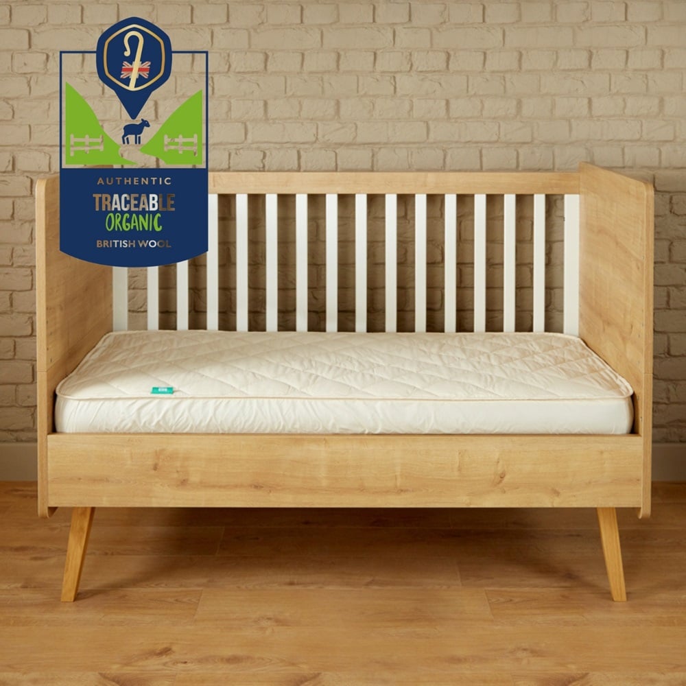 Organic Washable Wool Mattress Protector - Crib