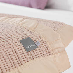 Ribblesdale Cellular Wool Bed Blanket - Mocha