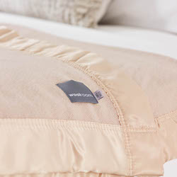 Wharfedale Lambswool Bed Blanket - Mocha
