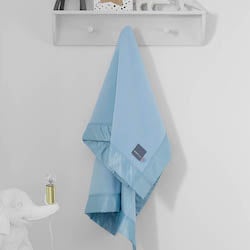 Aysgarth Wool Baby Blanket - Baby Blue