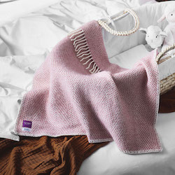 Babywool Pram Blanket - Beehive Pink