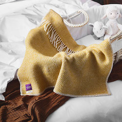 Babywool Pram Blanket - Beehive Yellow