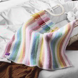 Babywool Pram Blanket - Rainbow Stripe