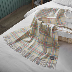 Merino Wool Baby Blanket, Pink Menzies