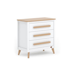 Boori Perla 3 Draw Chest - White & Nutmeg