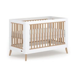 Boori Perla Cot Bed - White & Nutmeg