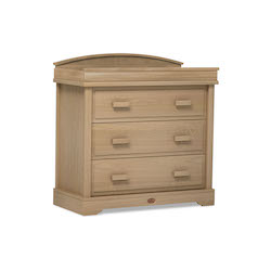 Boori Universal 3 Drawer Dresser with Arched Changing Station - Almond