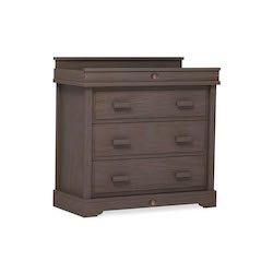 Boori Universal 3 Drawer Dresser with Squared Changing Station - Mocha