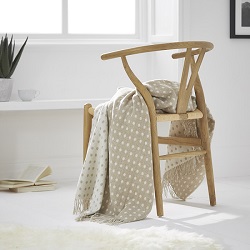 Sofa Throw - Beige Spot Throw