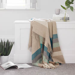 Harley Stripe Eucalyptus Merino Wool Throw