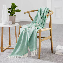 Parquet Eucalyptus Merino Wool Throw