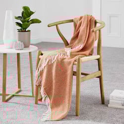 Parquet Saffron Merino Wool Throw