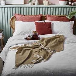 Woolroom Parquet Merino Throw - Gold