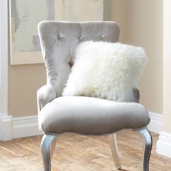Cushion - Single Sided Sheepskin Cover - Ivory