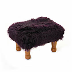 Anwen Baa Stool - Aubergine