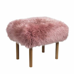 Carys Baa Stool - Dusky Pink