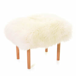 Carys Baa Stool - Ivory