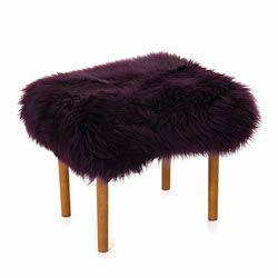 Ceri Baa Stool - Aubergine