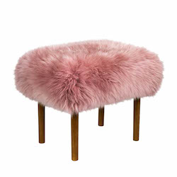 Ceri Baa Stool - Dusky Pink