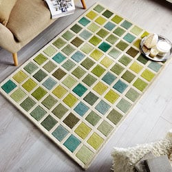 Illusion Brights Wool Rug - Tonal Campari