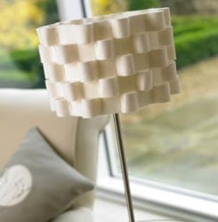 Lampshade - White Felt Loop