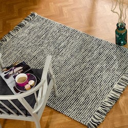 Retreat Flatweave Wool Rug - Maya Charcoal