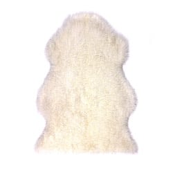 Sheepskin Longwool Curly Off White