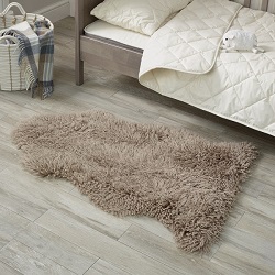 Sheepskin Longwool Curly Taupe