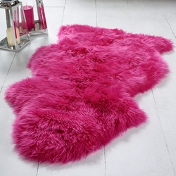 Single Sheepskin Hot Pink Rug