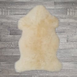 Single British Sheepskin - Buttercream - Large