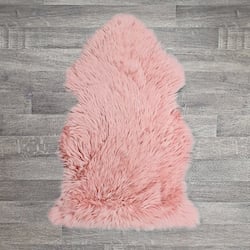 Single British Sheepskin - Pink - Large