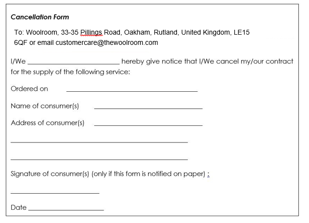 cancellation form US